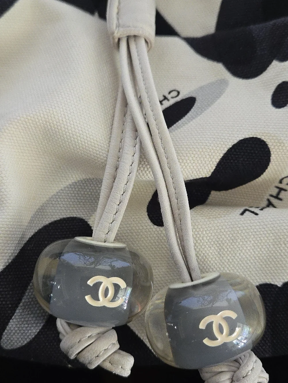 Authentic Chanel Canvas and Leather Tote Bag - Picture 7 of 12